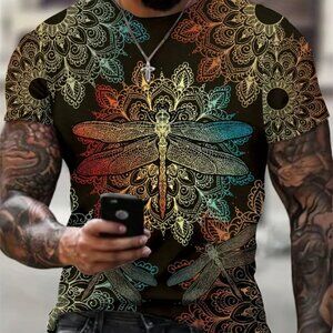 Dragonfly Full Body Print  Men's Novelty Tshirt